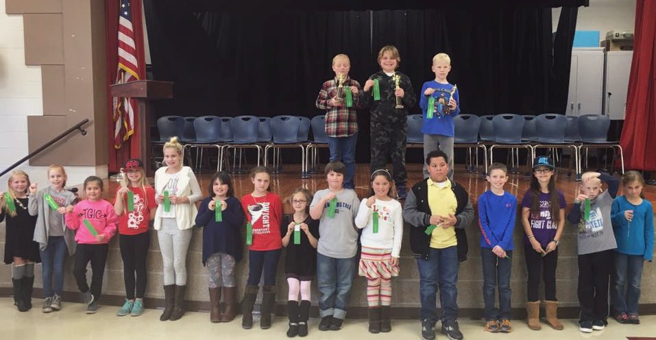 Picture of Spelling Bee Participants and winners